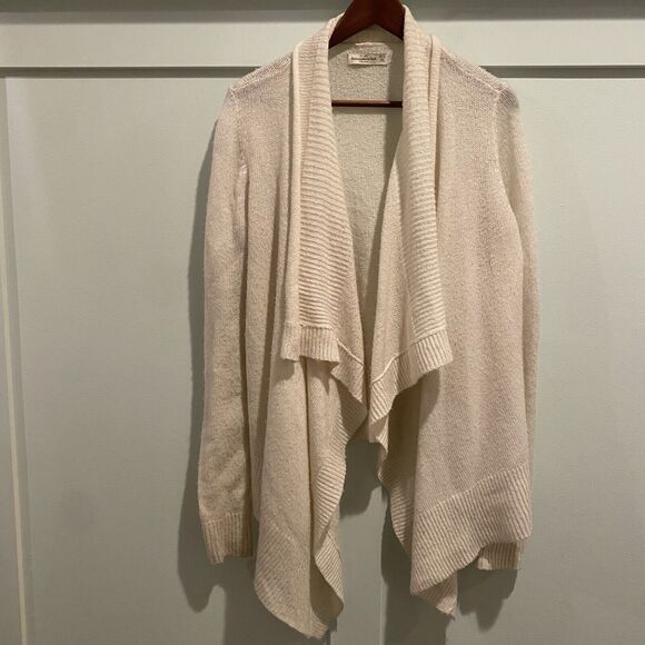 Abercrombie & Fitch Sweaters - Abercrombie Cardigan Women Small Cream Sweater Waterfall Lagenlook Light Layer